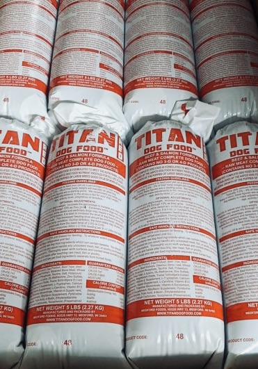 Titan raw dog store food